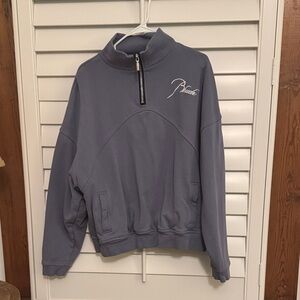 Rhude blueish gray zip up sweatshirt